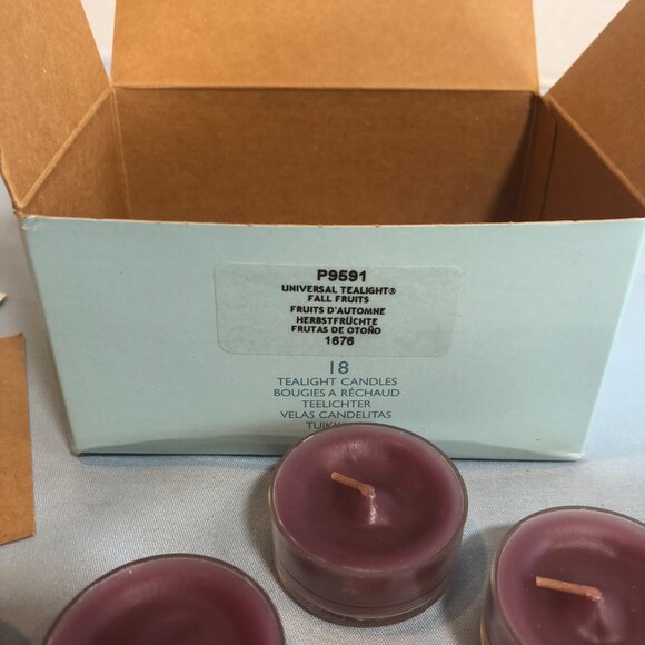 SET of 14 PartyLite Universal Tealights Candles FALL FRUITS #JS - Picture 2 of 3